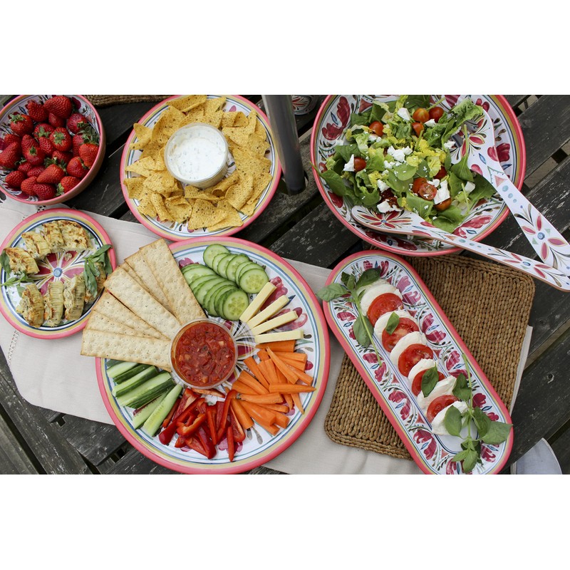 Purely Home Mediterranean Salad Bowl - Outdoor/Camping/Picnic - Melamine Plastic
