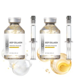 Deep Collagen Anti-Wrinkle Cream In Serum - Deep Collagen Silk Peptide Intensive Lifting Ampoule Serum for Face Tightening and Lifting, Korean Anti...