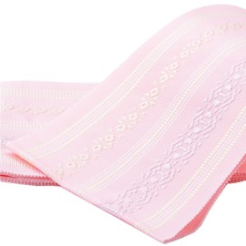 Mori Hakata-ori Hakata-ori Date Tightening Fine Item [Long Size L] Width 2.7 inches (10.6 cm) x 7 Shaku in 5 Colors [Made in Japan Pure Silk Dedicated Pattern Large Size], Pink