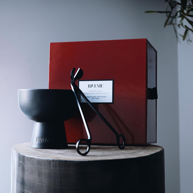 Black Ceramic Collection: Wick Trimmer Set | Sensual - Raspberry