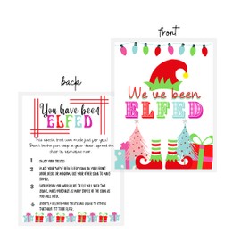 You’ve Been Elfed Holiday Game Sheets | 40 Pack | 8.5x11" inches Standard Paper Size | Christmas Elves | We’ve Been Elfed Holiday Game North Pole Elf Hat and Elf Shoes You’ve Been Booed Christmas