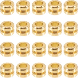 iplusmile Cuentas Metálicas Doradas 20 Piezas Accesorio Duradero y Portátil para Cuerdas de Guitarra Folk para Guitarra Acústica y Clásica