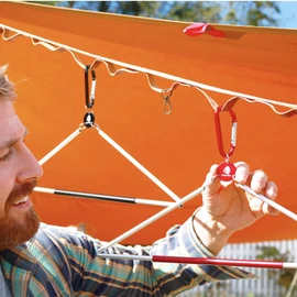ORIGER OutdoorHolic Folding Hanger Outdoor Carabiner Folding Aluminum Lightweight Compact (Black)