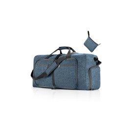 CORIOS Travel Duffle Bag for Men / Women 65L Foldable Sports Bag Fitness Bag Swimming Bag Hand Luggage with Shoe Compartment Cabin Travel Bag Weekender Overnight Bag Training Bag, blue