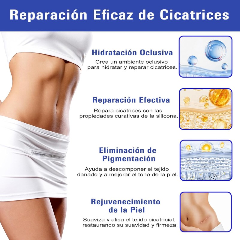 Cinta de Silicona para Cicatrices EWIEIAA de 3 Metros -