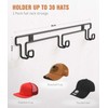PANGTON Hat Rack for Wall, [2-Pack] Metal Hat Organizer for