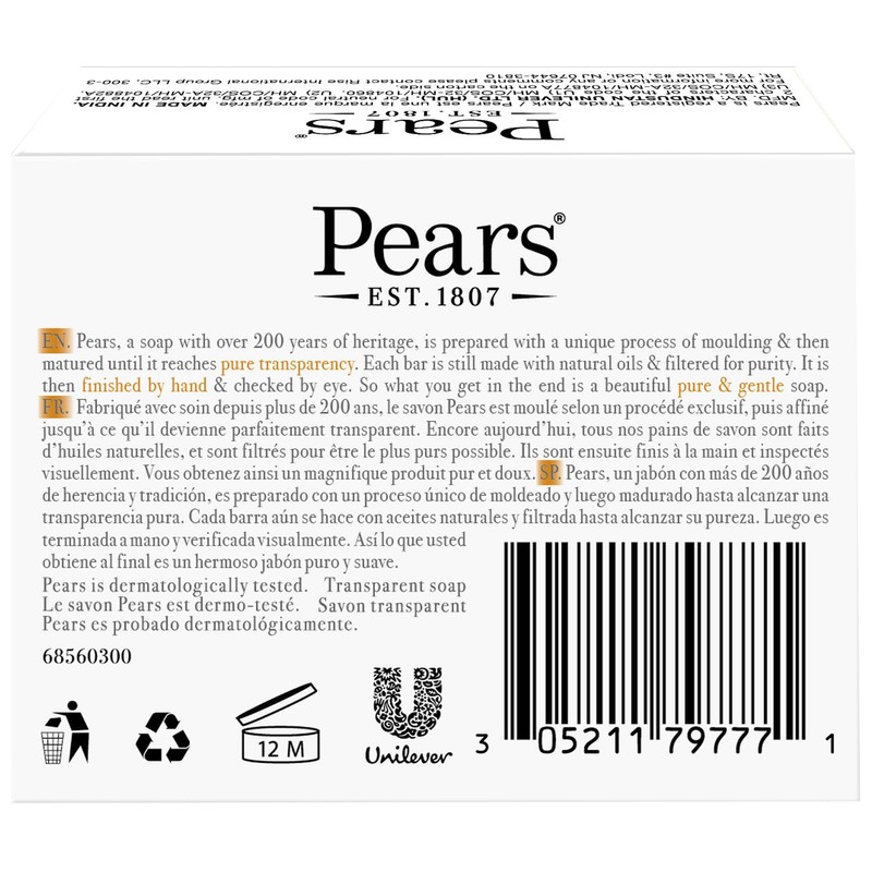 Pears Soap, Pure & Gentle with Natural Oils, 2-Pack –