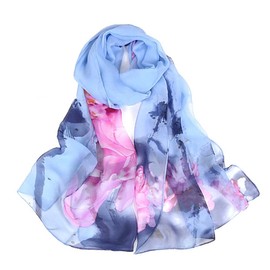Pokeedioty Scarfs for Women Lightweight Fashion Floral Pattern Sheer Scarfs Shawl Wrap Scarves (YH-41)