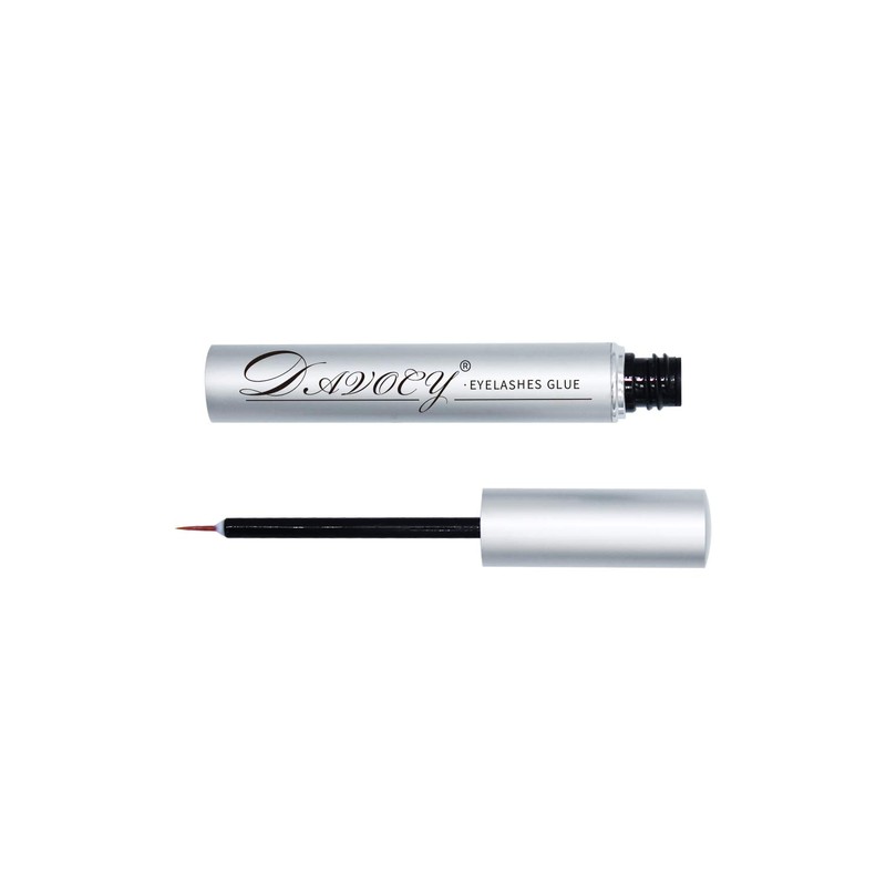 Davocy Eyelash Glue, Strong Hold, Clear, Latex-Free, Waterproof Lash Adhesive.