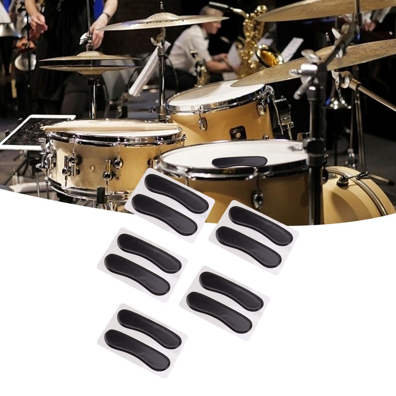 10pcs Long Drum Dampeners Vibration Reduction Soft Silicone Drum Silencers