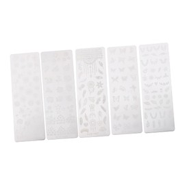 Baluue 5pcs Nail Art Stamping Plates Floral and Easy to Use Nail Stencils for Manicure for Women and Girls Versatile
