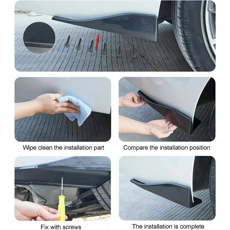 CNPAPC For Corolla SE LE Front Rear Bumper Lip Spoiler