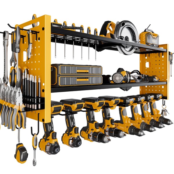 NattyDot Power Tool Organizer Wall Mount,Cordless Drill Hanger Storage Rack