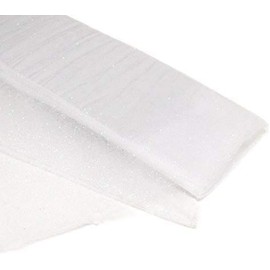LA Fabric Spot Inc. Tulle Glitter Fabric 54" by 10 Yards (30 ft) Tulle Bolt for Wedding, Party and Decoration(10 Yard, White)