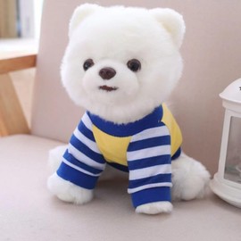 HOKESS Plush Pomeranian Stuffed Animals Toy Dog,Cute Soft Plush Pomeranian Dog,Lifelike Pet Puppy Present Gift for Girls Boys
