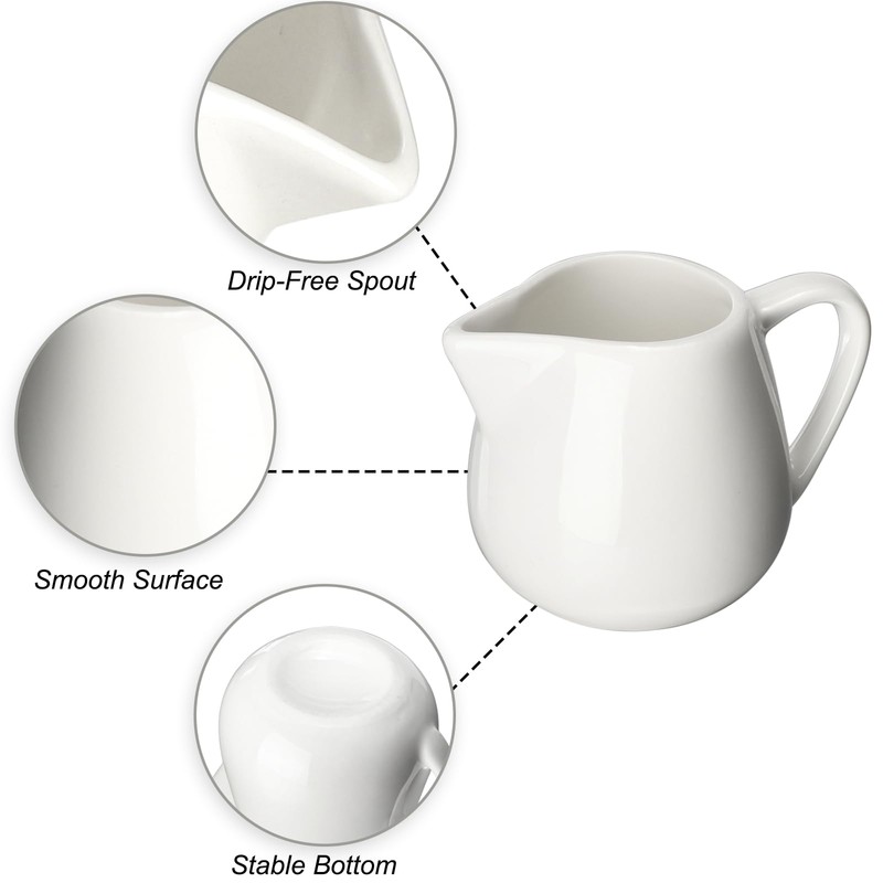 Small Milk Jug Set - 130 ml Creamer Jug with