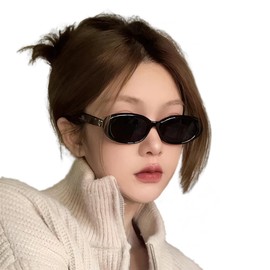 88flix Korean Women's Sunglasses for Women Small Face UV Protection Fashion Glasses Travel, Black