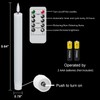 DRomance White Flameless Flickering Taper Candles Battery Operated with Remote