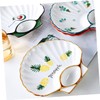 COLLBATH 1pc Dumpling Seasoning Dish Ceramics Snack Saucer Sauce Plate