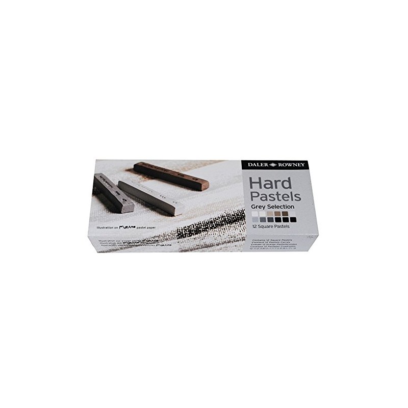Daler Rowney 154901012 Grey Hard Pastel Set (Pack of 12)