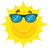 144 Happy Sun 30 mm Summer Reward Stickers for School