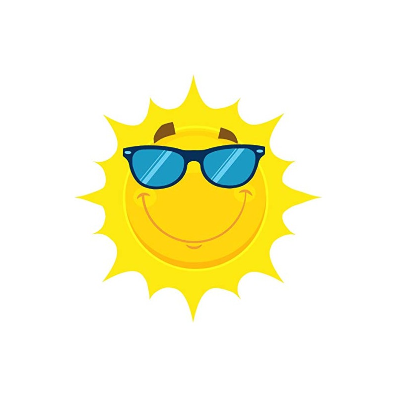 144 Happy Sun 30 mm Summer Reward Stickers for School