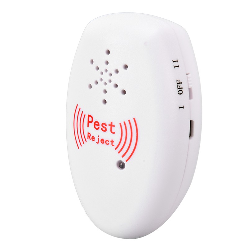 Multifunction Ultrasonic Electronic Mosquito Repellent Pest Repeller USB Rechargeable White