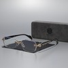 HOUSE OF WOO Rimless Sunglasses, Men's, Date Glasses, Hip Hop