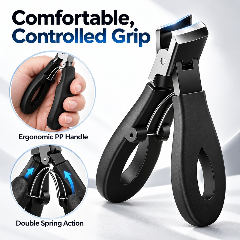 5-Piece Stainless Steel Toenail Clipper Set – Wide Jaw &