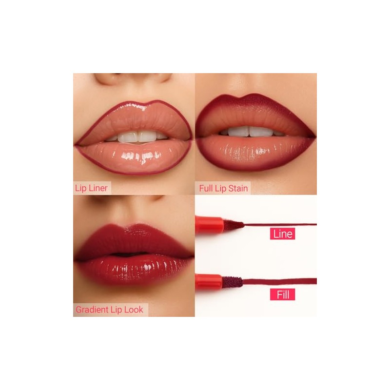 Erinde Lápiz Delineador de Labios Líquido de Precisión, Delineador de