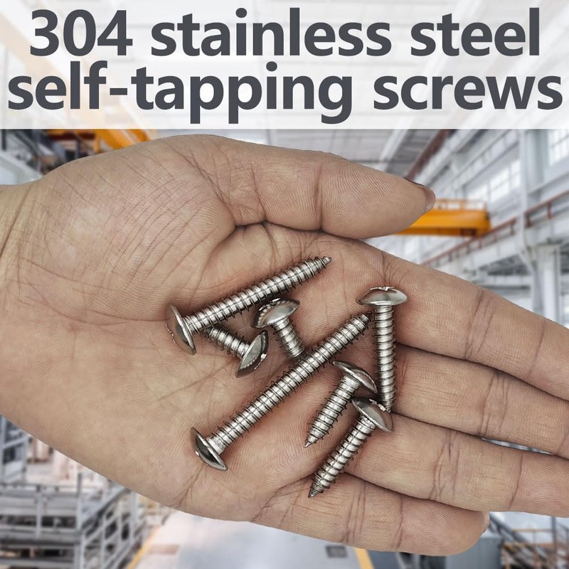 SHUNCHG 20 Pcs Silver M3 x 20mm Self Tapping Wood