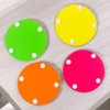 MIJOMA Set of 4 Smile Design Wooden Coasters - Neon