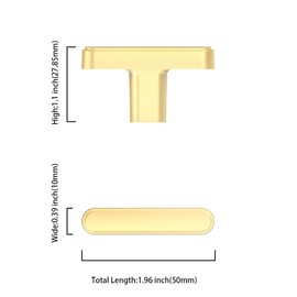 Asidrama 10 Pack Brushed Gold Kitchen Cabinet Knobs Dresser Knobs Drawer Knobs Cabinet Hardware Zinc Knobs for Dresser Drawers