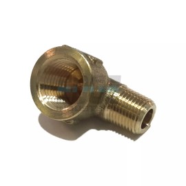 PRO-EDGE INDUSTRIAL FORGED BRASS 90 DEGREE REDUCING STREET ELBOW 1/4" FEMALE NPT X 1/8" MALE NPT
