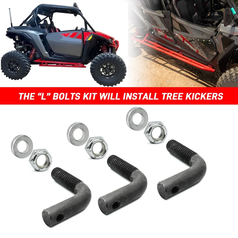 GOLKNHA 6PCS RZR Tree Kickers Mounting Hardware,L Bolts Kit Compatible
