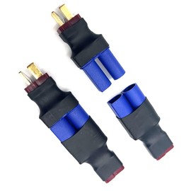 2Pairs EC5 to T Adapter Male Female Connector Plug Set Compatible with Arrma E-flite RC Car Truck Airplane Lipo Battery ESC Balance Charger Motor