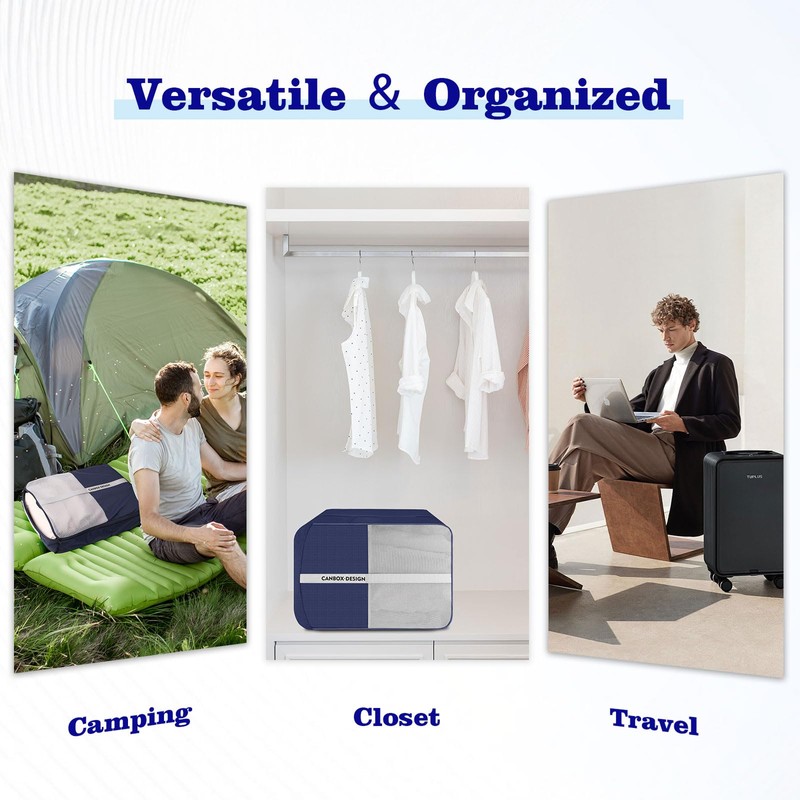 CANBOX Compression Packing Cube Set, Ultralight Expandable Suitcase Organiser Set,