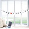 JUST MARRIED Banner Wedding Decorations for Reception Wedding Bunting Photo
