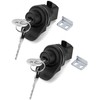 QWORK Push Button Latch, 2 Pack Plastic Push-to-Close Latches for