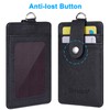 Vertical Wisdompro PU Leather ID Card Holder, Double Sided Pocket,