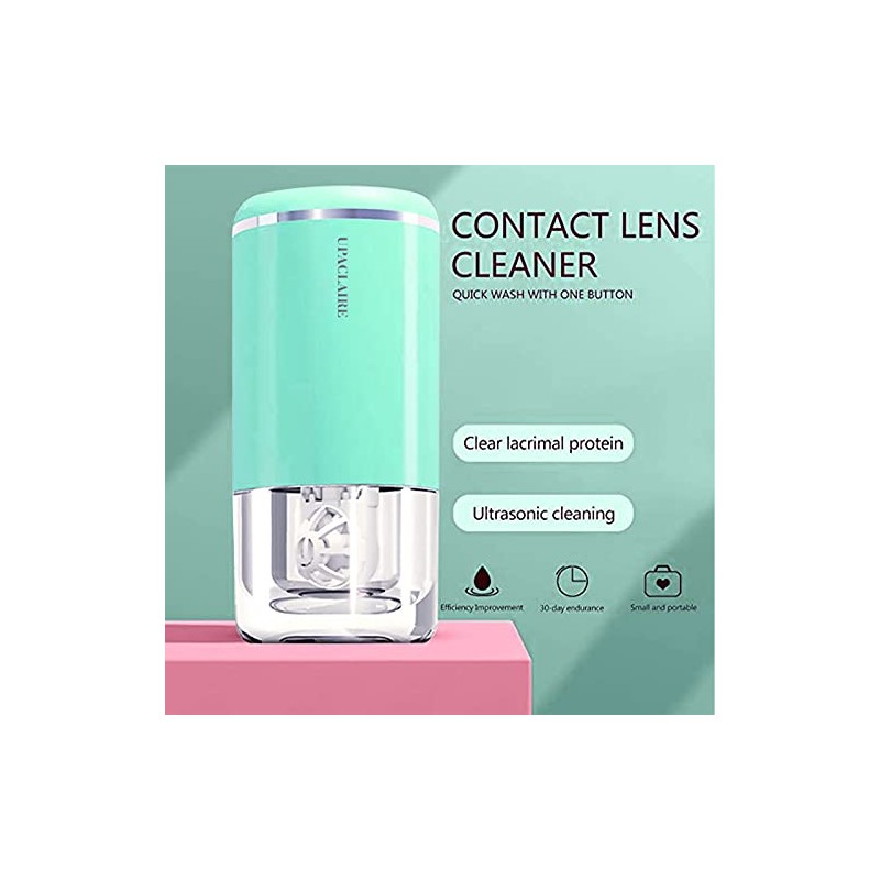 Portable Ultrasonic Contact Lens Cleaner with USB Charger and Solution