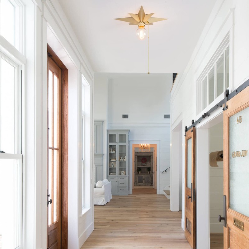 VILUXY Flush Mount Ceiling Light, Gold Star Light Fixtures Mini