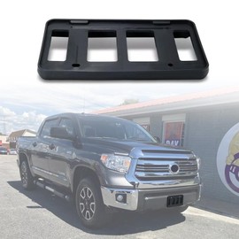 Front License Plate Frame for Toyota Tundra 2014 2015 2016 2017 2018 2019 2020 2021 Front Bumper License Plate Holder Mounting Bracket Cover Replace # 751010C011 Partslink #TO1068124