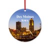 CafePress Des Moines Round 4" MDF Holiday Ornament