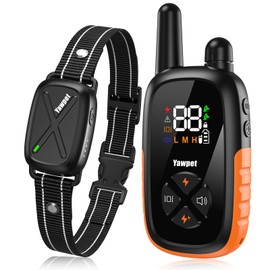 Dog Shock Collar with Remote - Dog Training Collar Waterproof, Rechargeable E Collar for Dogs Training with Vibration, Electric Shock, Beep, Security Lock, Shock Collar for All Breeds, Size