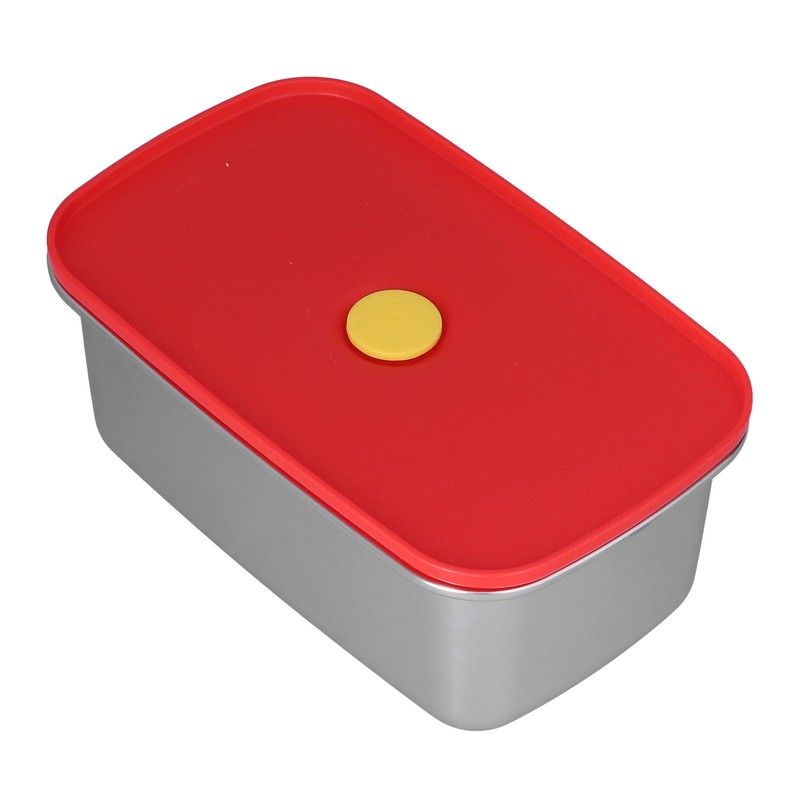 Lunch Box Red Non Pollution Good Sealing Lightweight Easily Clean