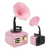 Portable Phonograph Vintage Retro Bluetooth Speaker Loudspeaker Box Equipment Accessorypink