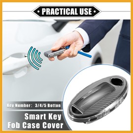 Partuto 3 4 5 Button Key Fob Cover Compatible for Nissan Serena C26, Black Replacement