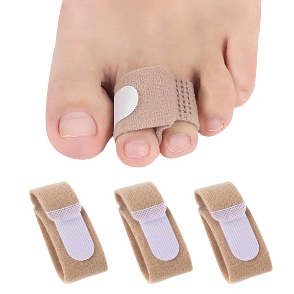AYNKH 3PCS Finger Buddy Wraps Tapes, Fabric Toe Brace Splint Cushioned Bandages Finger Protectors for Jammed Swollen Dislocated Finger Joint