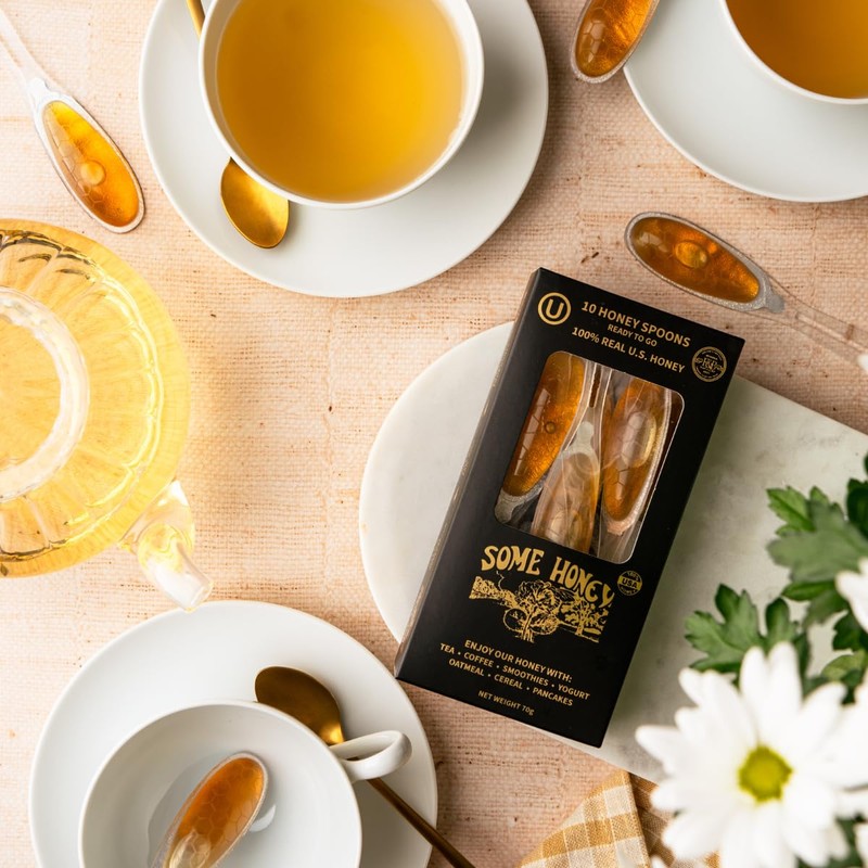 Some Honey Raw & Unfiltered Honey Spoon Stirrers – 100%